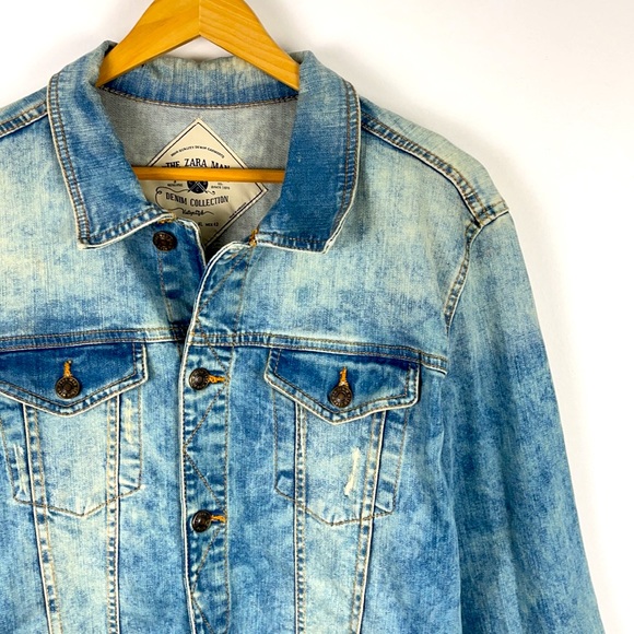 Zara Man Denim Collection Distressed Jacket - Picture 3 of 6